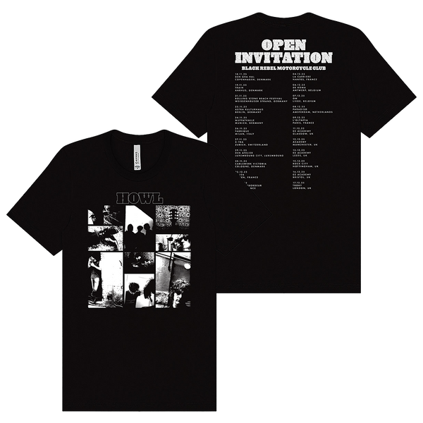 HOWL 2025 UK & EU TOUR TEE BLACK